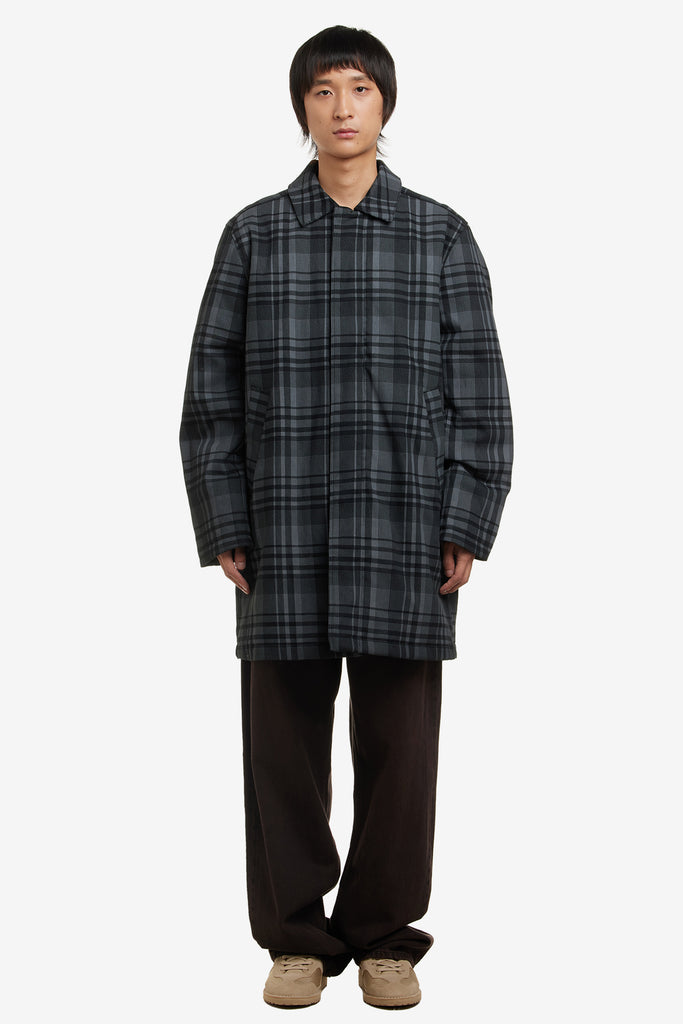 CHECKED PADDED TRENCH COAT - WORKSOUT WORLDWIDE