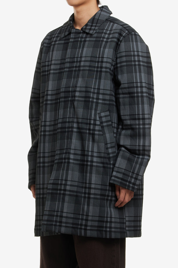 CHECKED PADDED TRENCH COAT - WORKSOUT WORLDWIDE