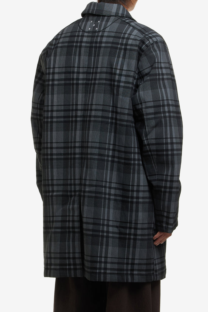 CHECKED PADDED TRENCH COAT - WORKSOUT WORLDWIDE