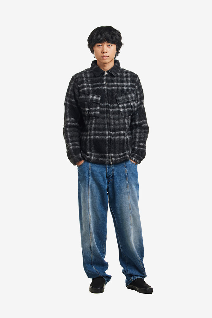 CHECKED WOOL SHIRT JACKET - WORKSOUT WORLDWIDE