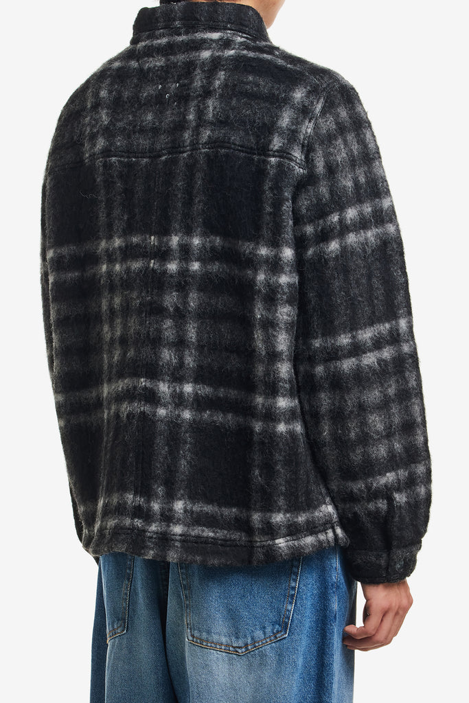 CHECKED WOOL SHIRT JACKET - WORKSOUT WORLDWIDE