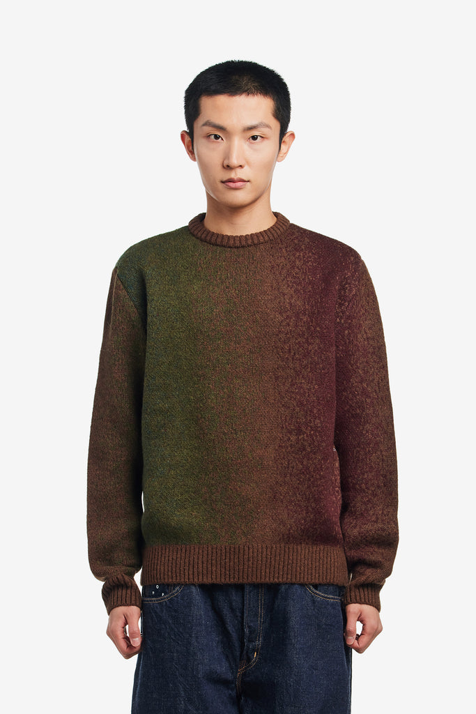 MOHAIR STRIPED KNITTED CREWNECK - WORKSOUT WORLDWIDE