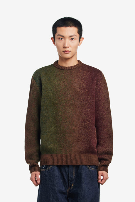 MOHAIR STRIPED KNITTED CREWNECK