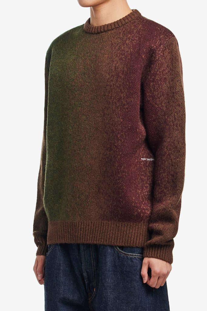 MOHAIR STRIPED KNITTED CREWNECK - WORKSOUT WORLDWIDE