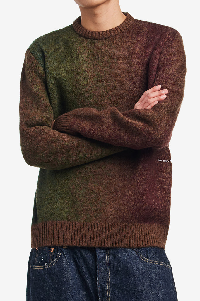 MOHAIR STRIPED KNITTED CREWNECK - WORKSOUT WORLDWIDE