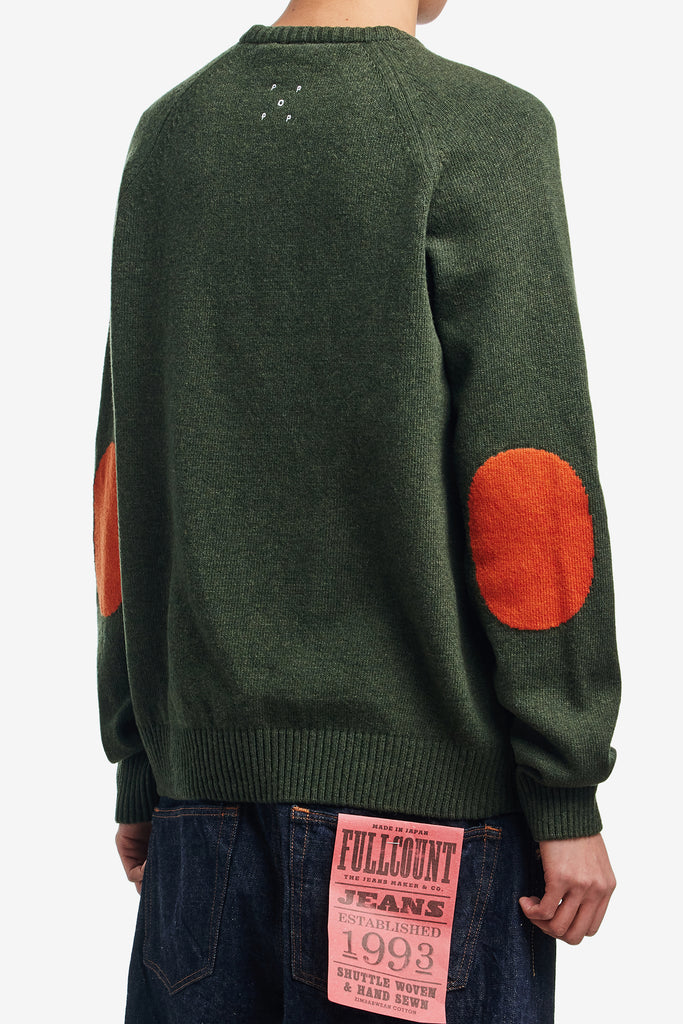 KNITTED ELBOW CREWNECK - WORKSOUT WORLDWIDE