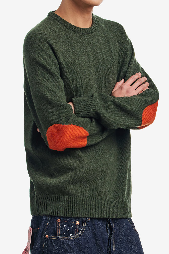 KNITTED ELBOW CREWNECK - WORKSOUT WORLDWIDE