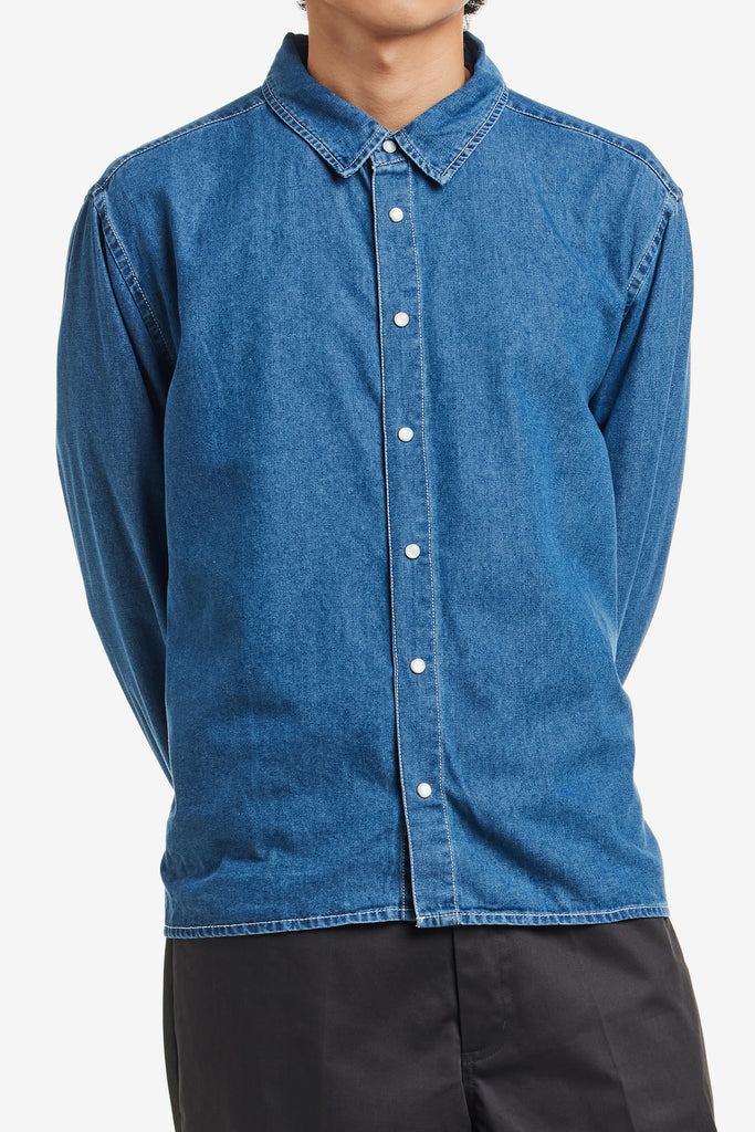 APPLIQUE LOGO DENIM SHIRT - WORKSOUT WORLDWIDE