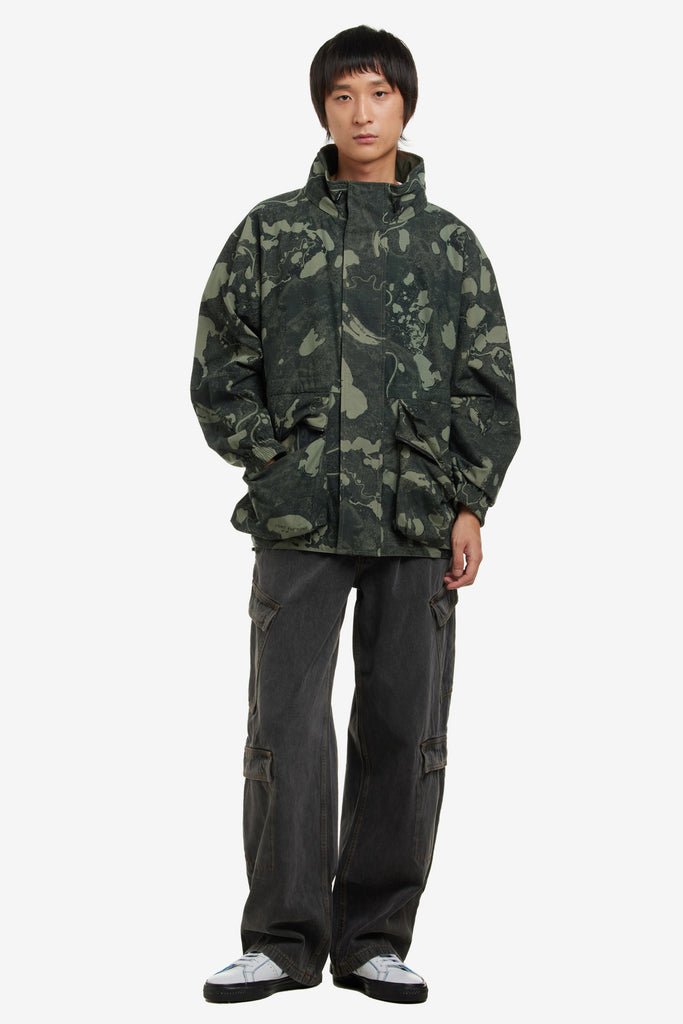 REVERSIBLE GEO MAPPING PARKA JACKET - WORKSOUT WORLDWIDE