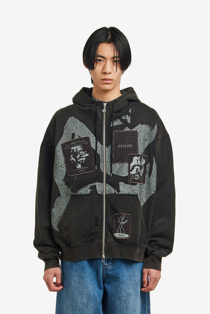 POST WORK ZIP THRU HOODED SWEAT - WORKSOUT WORLDWIDE