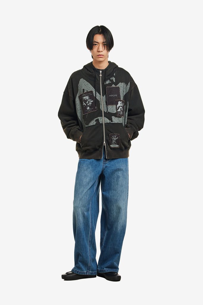 POST WORK ZIP THRU HOODED SWEAT - WORKSOUT WORLDWIDE