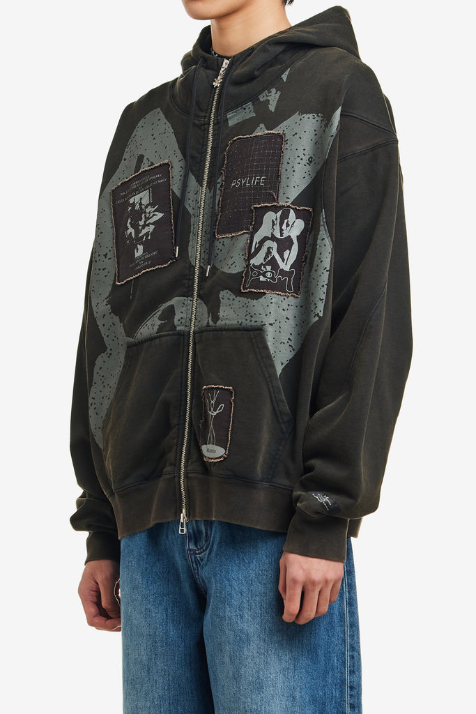 POST WORK ZIP THRU HOODED SWEAT - WORKSOUT WORLDWIDE