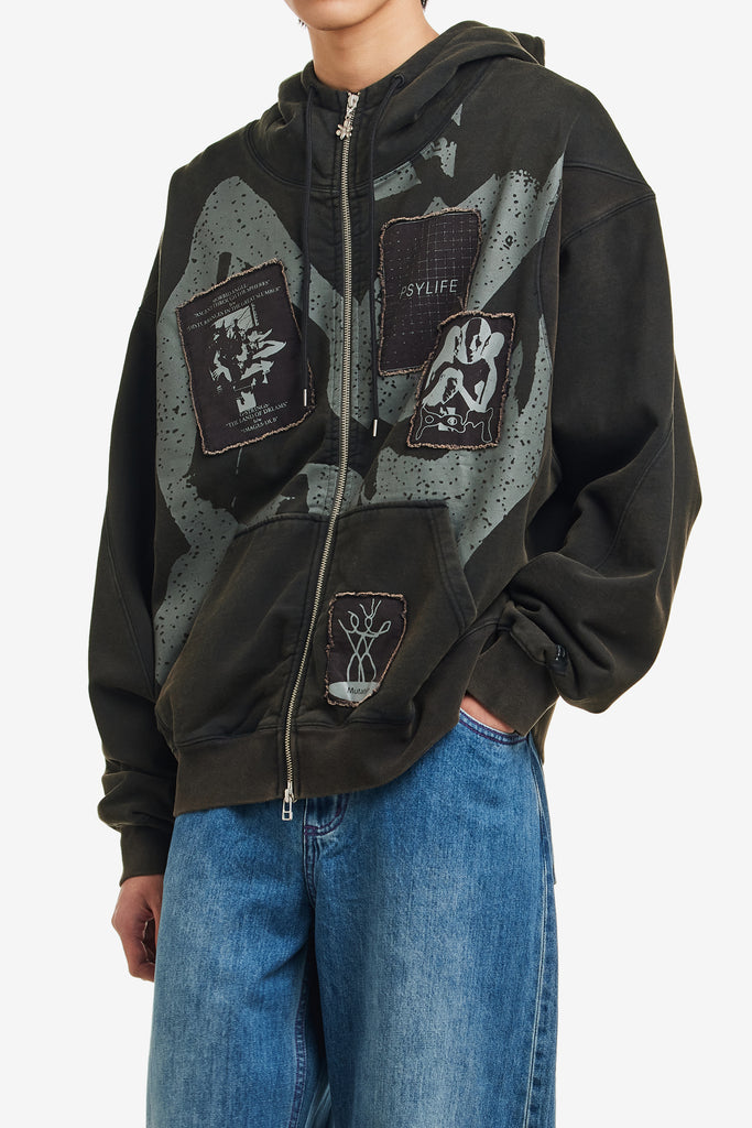 POST WORK ZIP THRU HOODED SWEAT - WORKSOUT WORLDWIDE