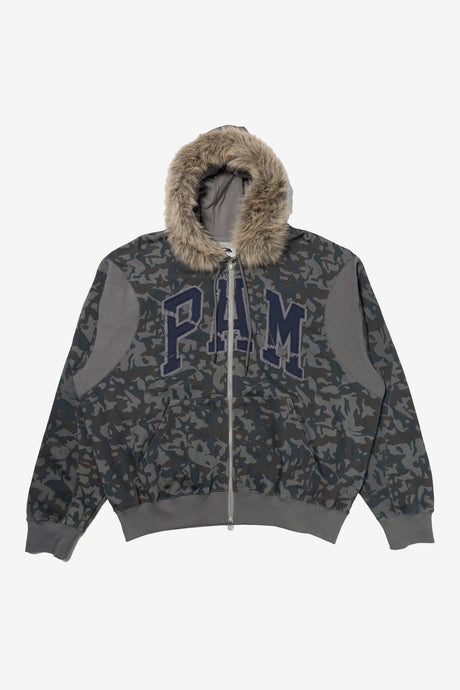 ABC FUR TRIM HOODED ZIP THRU SWEAT