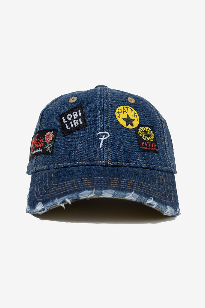 WHOLE LOTTA LABELS DENIM CAP - WORKSOUT WORLDWIDE