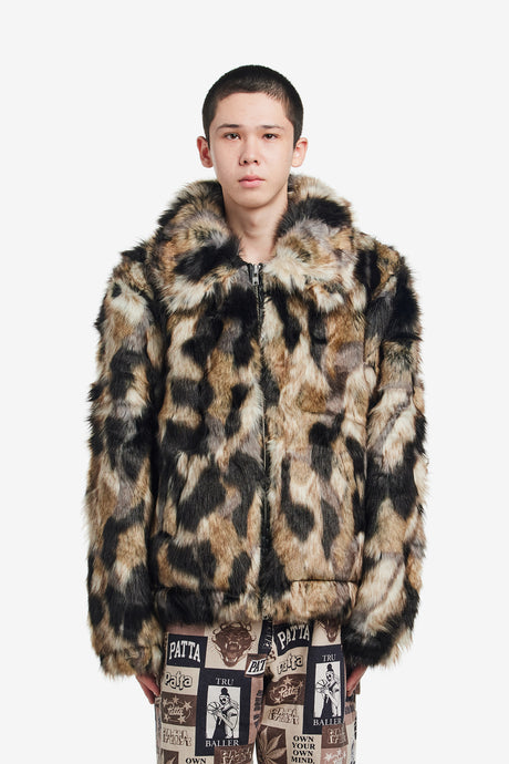 FAUX FUR PATCHWORK JACKET