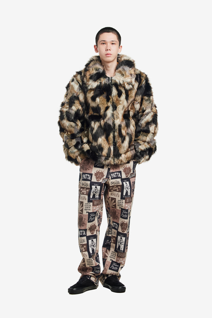 FAUX FUR PATCHWORK JACKET - WORKSOUT WORLDWIDE