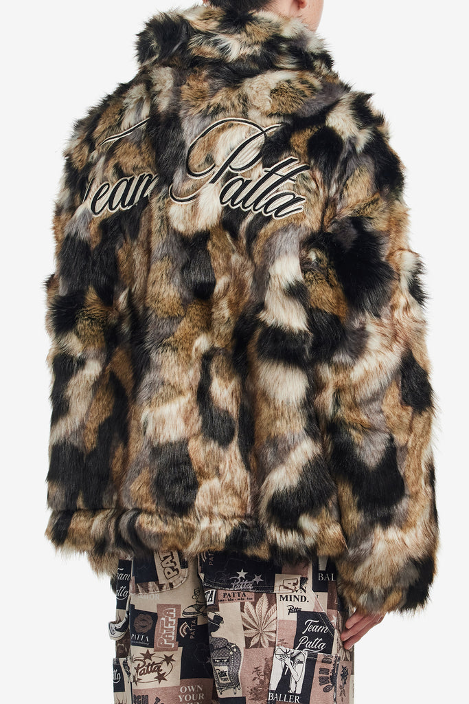 FAUX FUR PATCHWORK JACKET - WORKSOUT WORLDWIDE