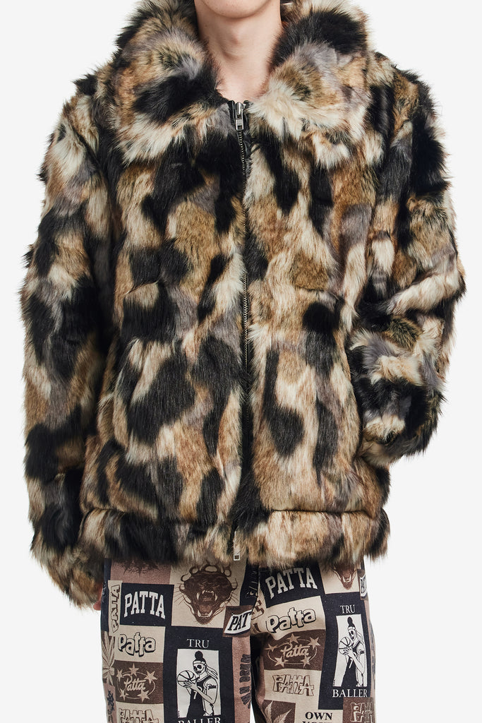 FAUX FUR PATCHWORK JACKET - WORKSOUT WORLDWIDE
