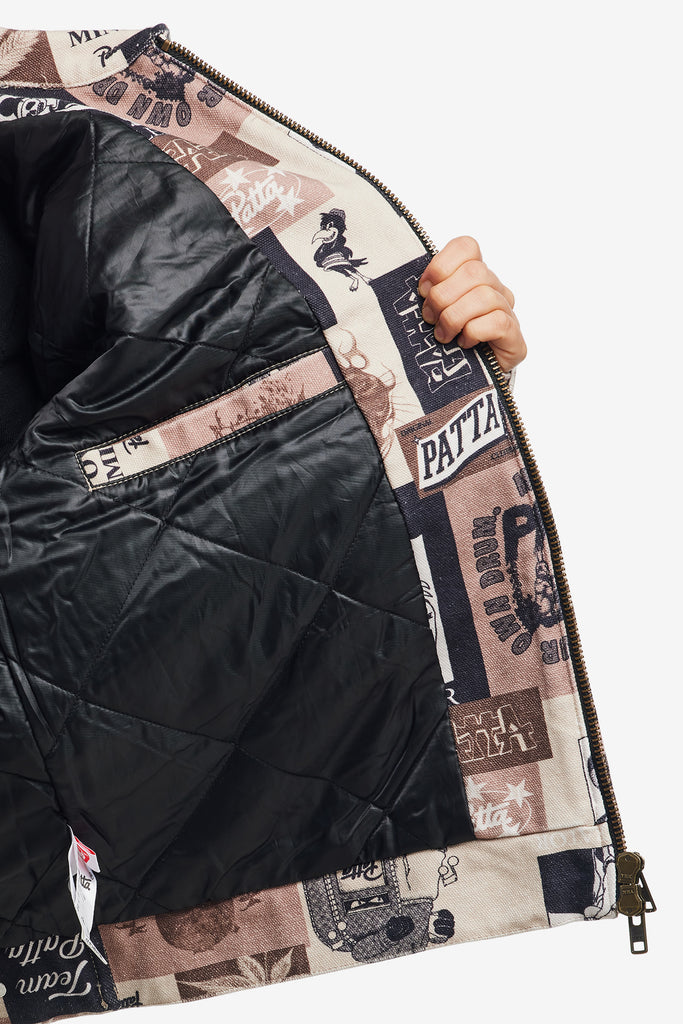 COLLAGE INSULATED CANVAS JACKET - WORKSOUT WORLDWIDE