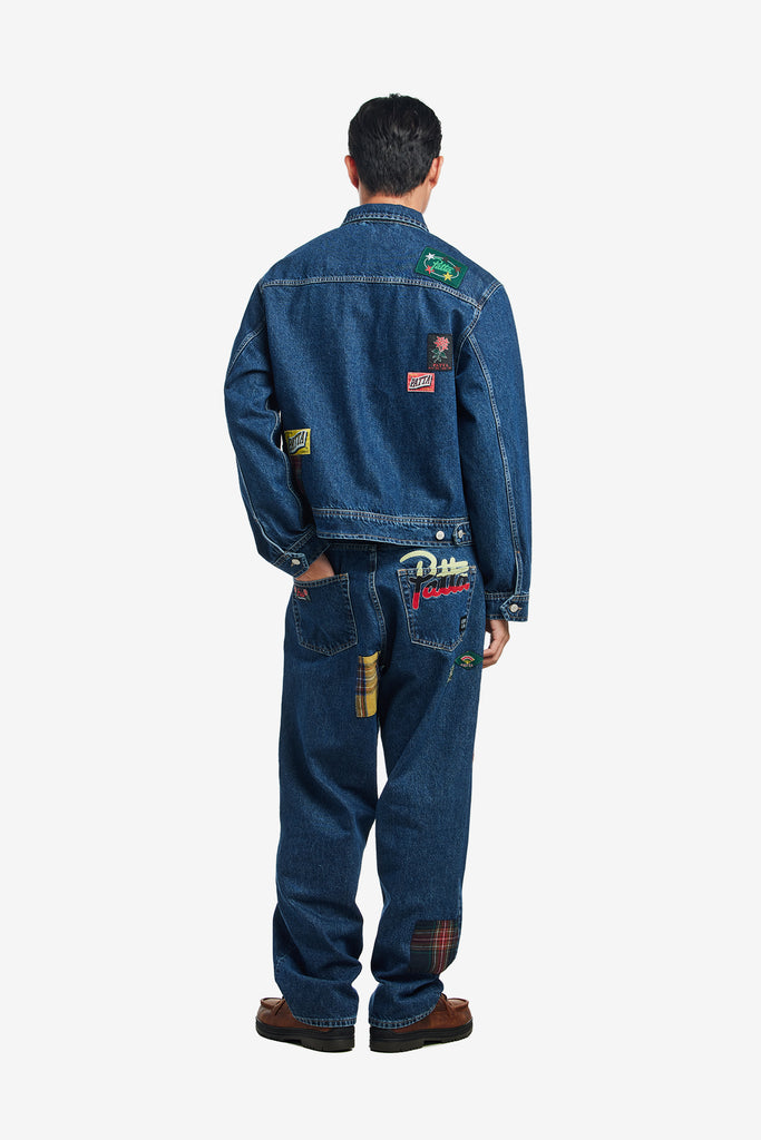 WHOLE LOTTA LABELS DENIM JACKET - WORKSOUT WORLDWIDE