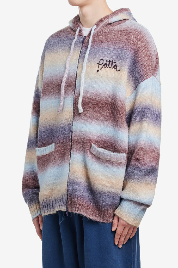 SPACE DYE KNITTED HOODED SWEATER - WORKSOUT WORLDWIDE