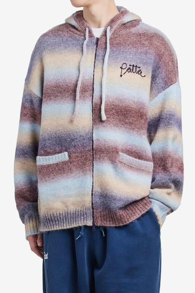 SPACE DYE KNITTED HOODED SWEATER - WORKSOUT WORLDWIDE