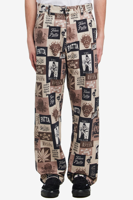 COLLAGE CANVAS PANTS