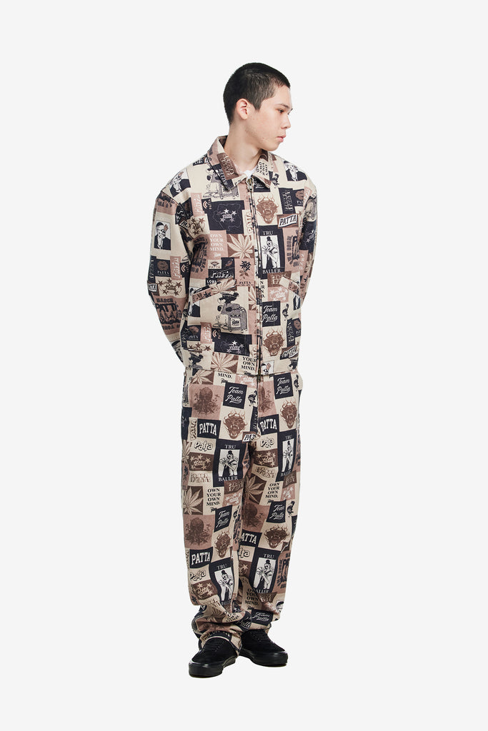 COLLAGE CANVAS PANTS - WORKSOUT WORLDWIDE