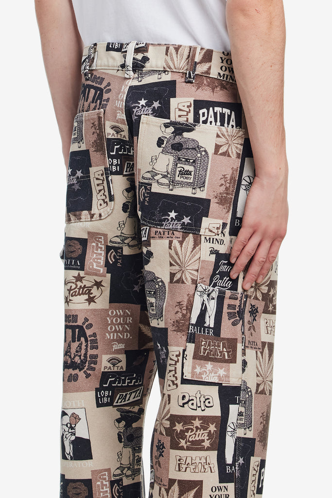 COLLAGE CANVAS PANTS - WORKSOUT WORLDWIDE