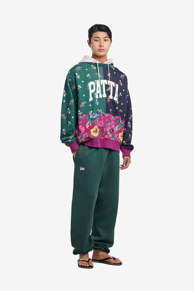 FLORAL PATCHWORK HOODED SWEATER - WORKSOUT WORLDWIDE