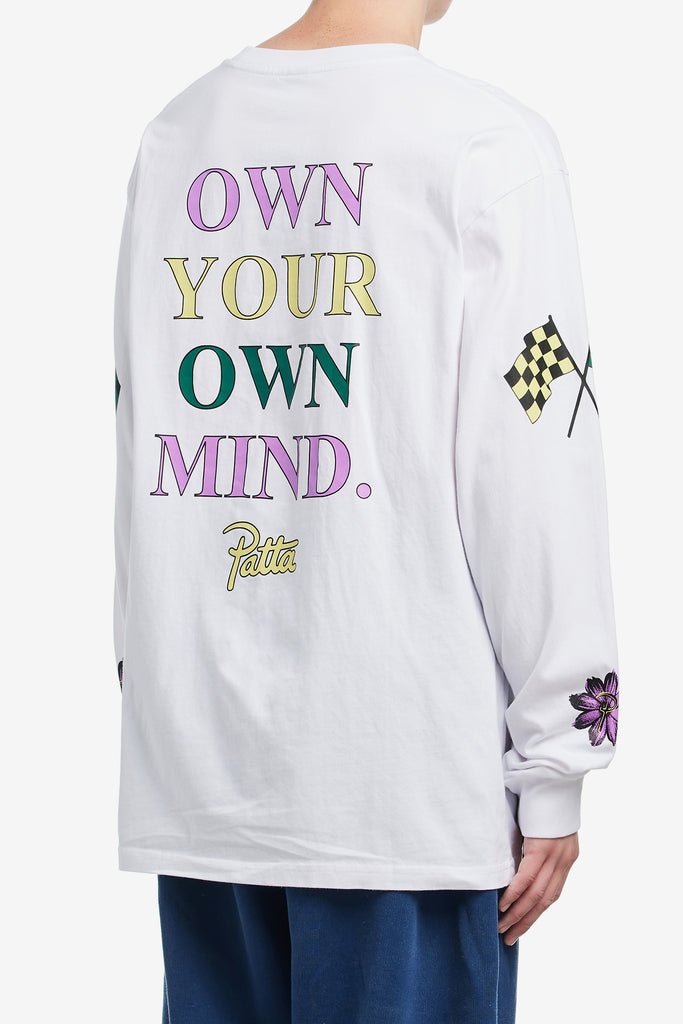 OWN YOUR OWN MIND LONG SLEEVE T-SHIRT - WORKSOUT WORLDWIDE