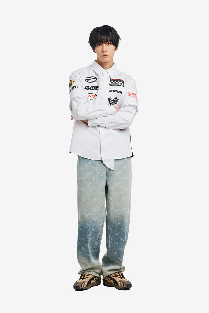 X A$AP ROCKY LAYERED PIT CREW BUTTON DOWN - WORKSOUT WORLDWIDE