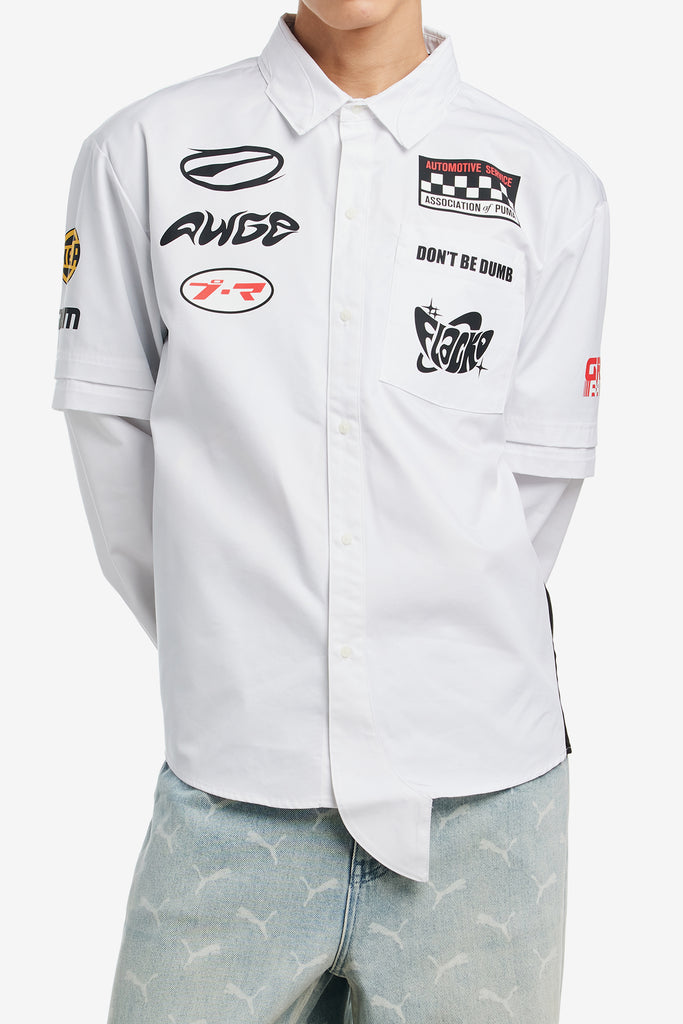 X A$AP ROCKY LAYERED PIT CREW BUTTON DOWN - WORKSOUT WORLDWIDE