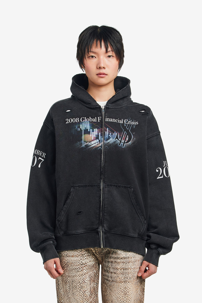 FINANCIAL CRISIS DESTROYED HOODIE - WORKSOUT WORLDWIDE