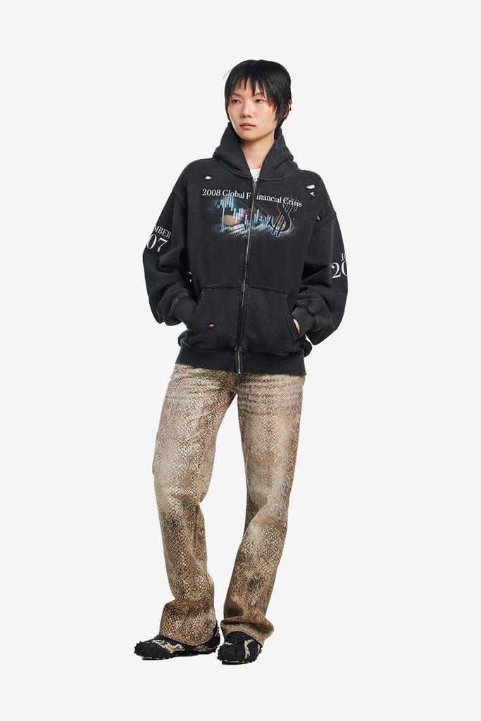 FINANCIAL CRISIS DESTROYED HOODIE - WORKSOUT WORLDWIDE