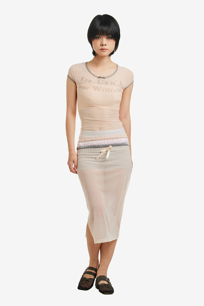 CAN'T TRUST WOMEN SHEER TOP - WORKSOUT WORLDWIDE