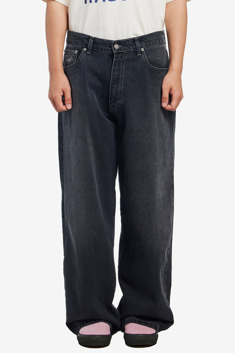 SPOT WASH BAGGY DENIM PANTS