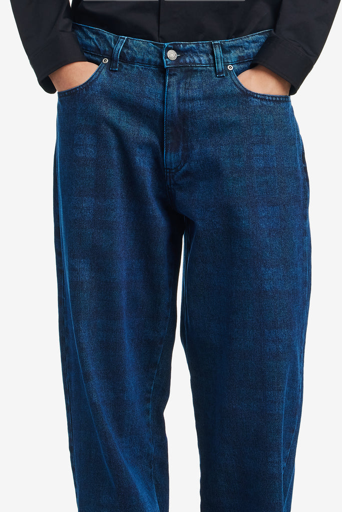 ALLOVER PRINT BAGGY DENIM PANTS - WORKSOUT WORLDWIDE