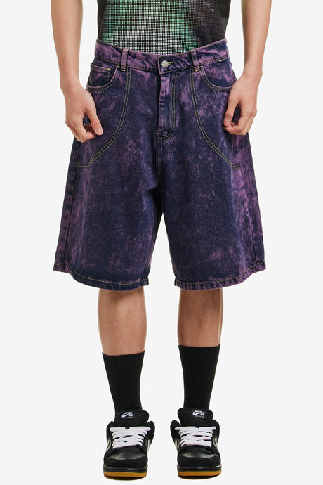 ACID WASH DENIM SHORTS
