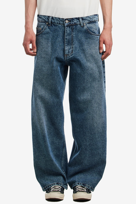 SUN DYED BAGGY DENIM PANTS