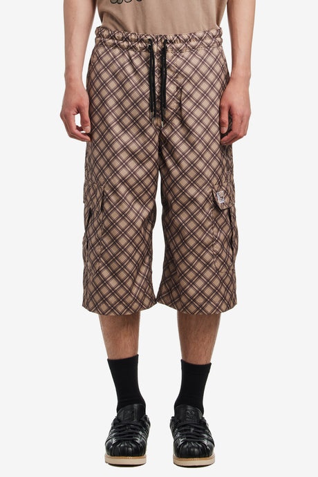 TARTAN 3 QUARTER CARGO PANTS