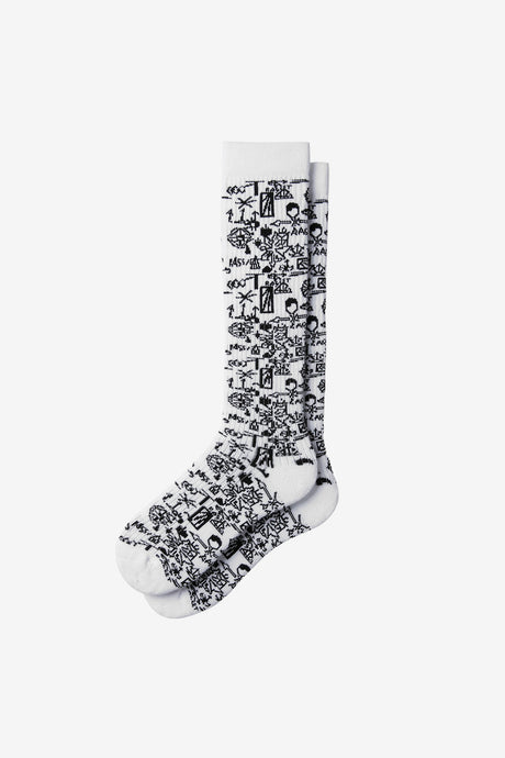 SCRIBBLE KNEE HIGH SOCKS