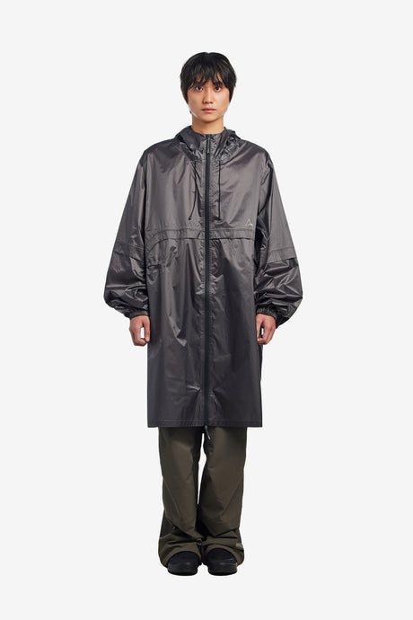 SURFACE PACKABLE GRID RAIN COAT