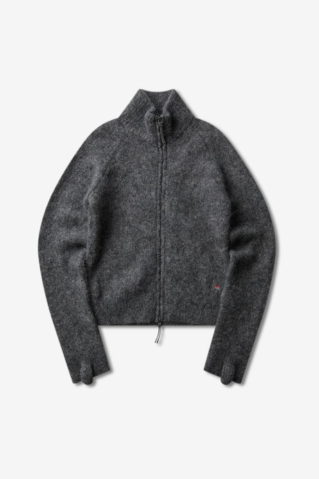 TASNA MOHAIR ZIP UP SWEATER
