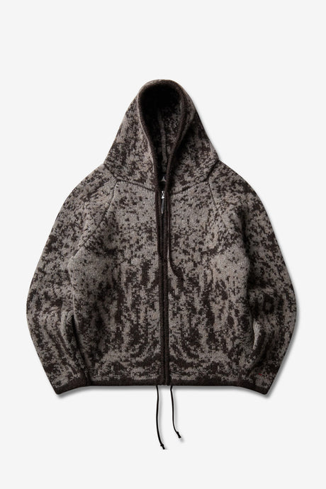 SHRUB FELTED KNIT ZIP UP