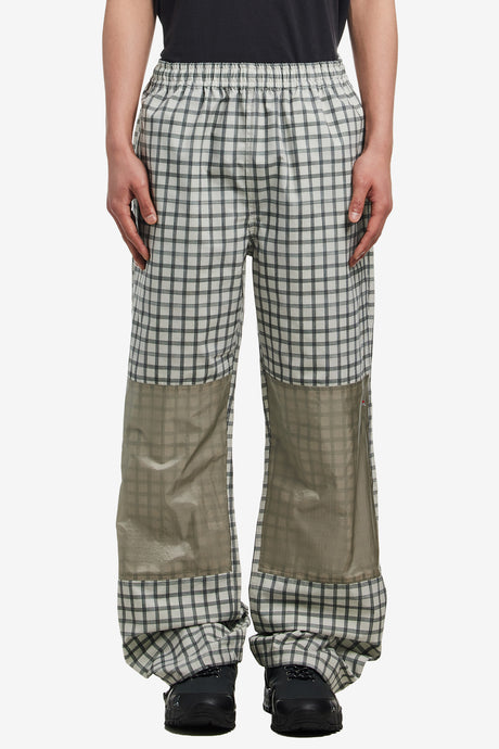 AAIR FLOWEAVE PRINTED CHECK PANTS