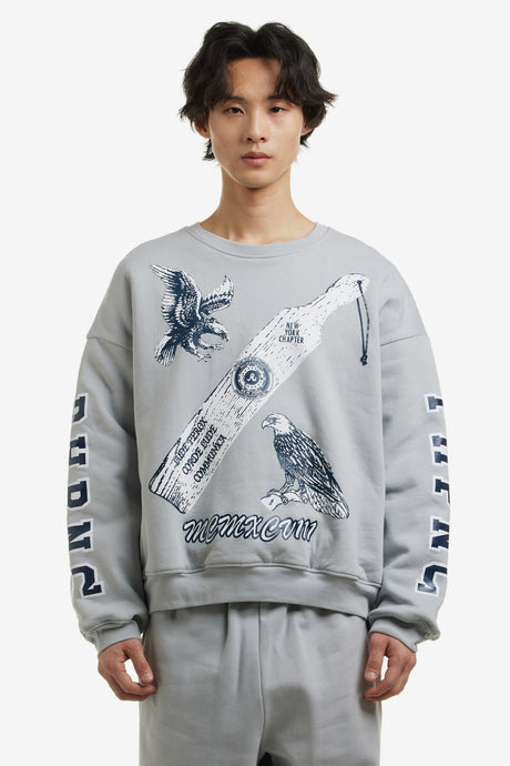 GREEK DOUBLE LAYER CREWNECK