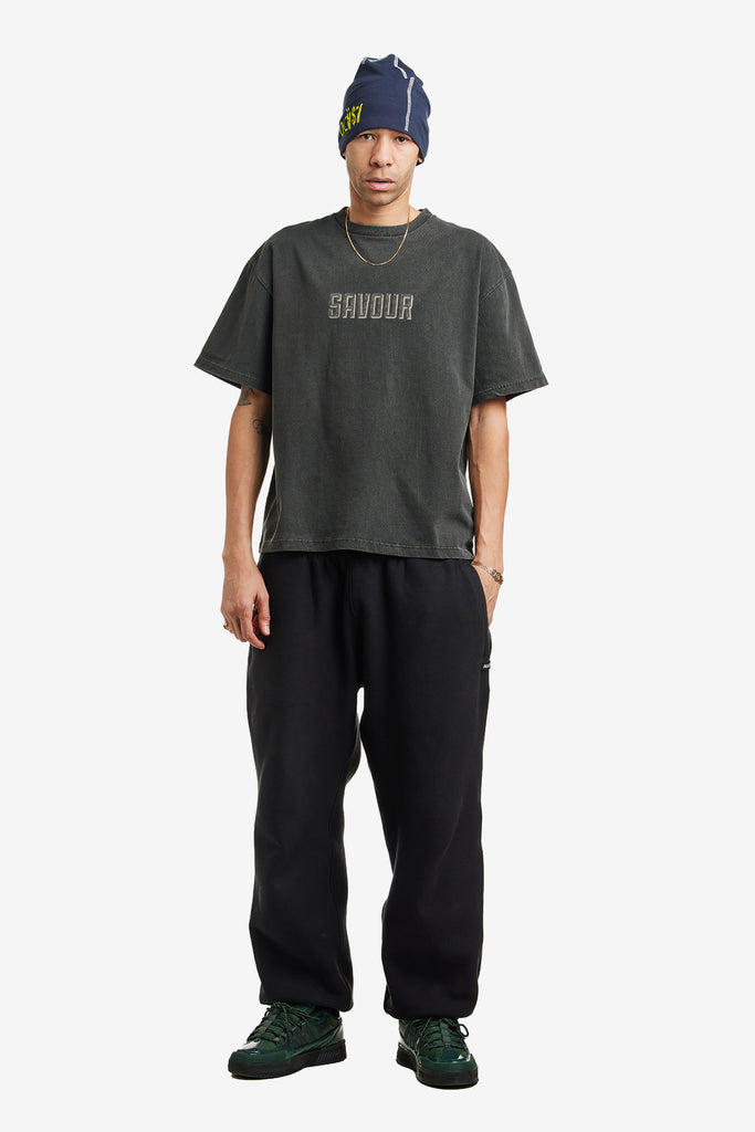 SAVOUR OVER DYED CURB LOGO SHIRT - WORKSOUT WORLDWIDE