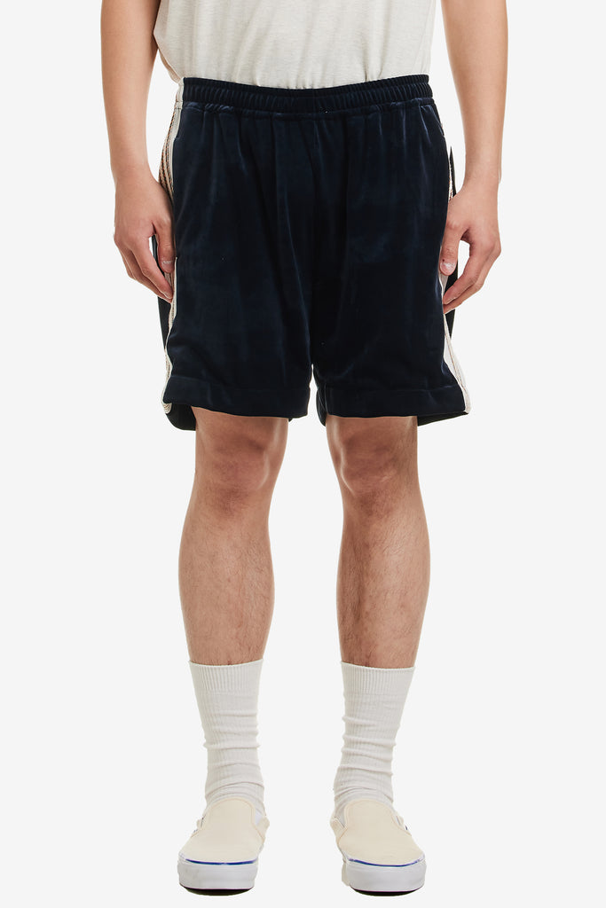 LACE TAPE VELOUR SHORTS - WORKSOUT WORLDWIDE